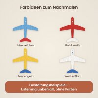 Flugzeug aus Holz zum Bemalen – Typ 1, 30 cm, Pappelsperrholz 4 mm