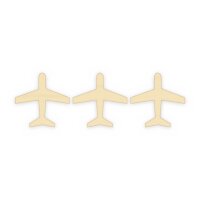 Flugzeug aus Holz zum Bemalen – Typ 1, 3er-Set, je 20 cm, Pappelsperrholz 4 mm