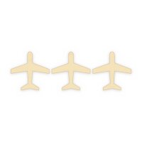 Flugzeug aus Holz zum Bemalen – Typ 1, 3er-Set, je 30 cm, Pappelsperrholz 4 mm