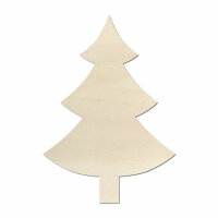 Tannenbäume aus Holz zum Bemalen – 3er-Set, je 20 cm hoch, Pappelsperrholz 4 mm