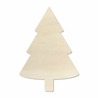 Tannenbäume aus Holz zum Bemalen – 3er-Set, je 30 cm hoch, Pappelsperrholz 4 mm