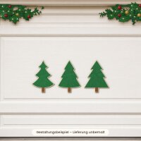 Tannenbäume aus Holz zum Bemalen – 3er-Set, je 60 cm hoch, Pappelsperrholz 4 mm