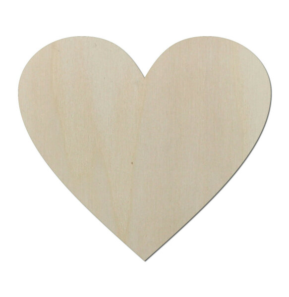Holzherzen zum Bemalen – Typ 4, 3er-Set, Größe wählbar bis 561 x 500 mm