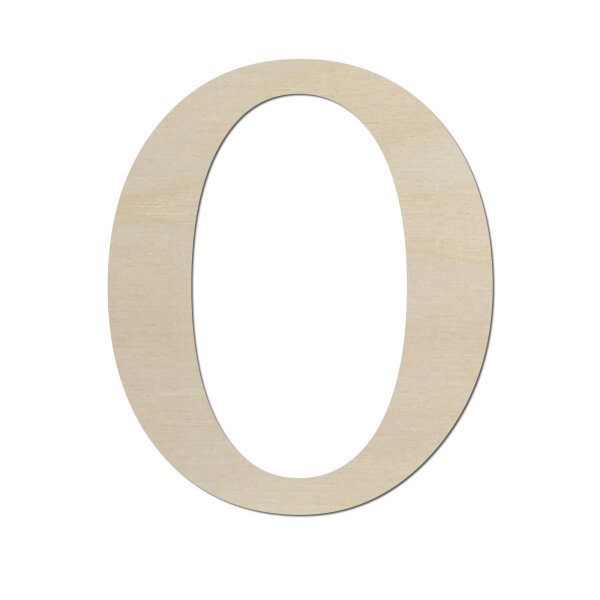 Holzbuchstabe O zum Bemalen – Typ 5, 10 cm hoch, Pappelsperrholz 4 mm