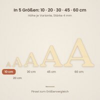 Holzzahl 2 zum Bemalen – Typ 5, 10 cm hoch, Pappelsperrholz 4 mm