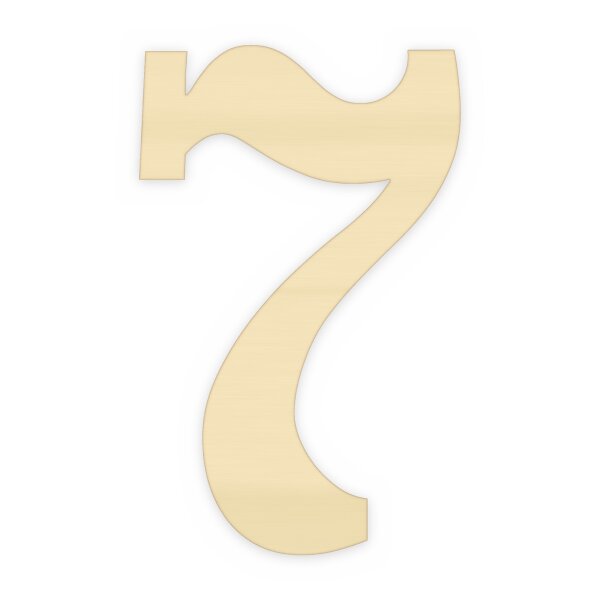 Holzzahl 7 zum Bemalen – Typ 5, 20 cm hoch, Pappelsperrholz 4 mm