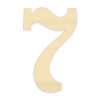 Holzzahl 7 zum Bemalen – Typ 5, 20 cm hoch, Pappelsperrholz 4 mm