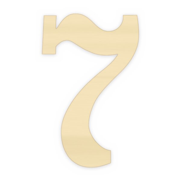 Holzzahl 7 zum Bemalen – Typ 5, 30 cm hoch, Pappelsperrholz 4 mm