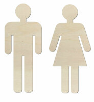 Toilettenschilder Mann & Frau aus Holz zum Bemalen...