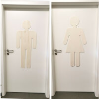 Toilettenschilder Mann & Frau aus Holz zum Bemalen...