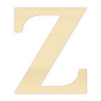 Holzbuchstabe Z zum Bemalen – Typ 5, 45 cm hoch, Pappelsperrholz 4 mm