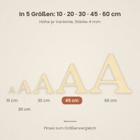 Holzbuchstabe Z zum Bemalen – Typ 5, 45 cm hoch, Pappelsperrholz 4 mm