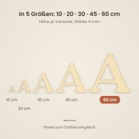 Holzzahl 9 zum Bemalen – Typ 5, 60 cm hoch, Pappelsperrholz 4 mm