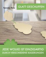 Wolken aus Holz zum Bemalen – Größe...