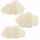 Wolken aus Holz zum Bemalen – 3er-Set, je 30 cm breit, Pappelsperrholz 4 mm