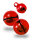 Glöckchen mit Öse 11x7 mm – 100 Stück, Metall, rot