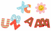 Buchstabenkasten bunt mit Blumen – 104...