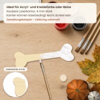 Knochen aus Holz zum Bemalen – Größe wählbar 10–60 cm, 4 mm stark