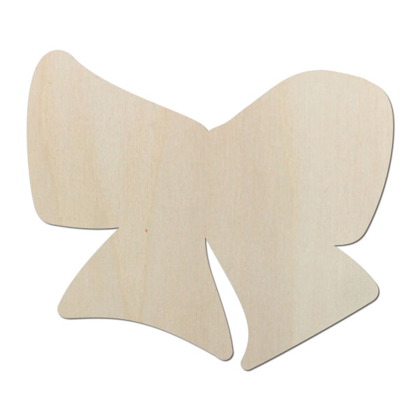 Große Schleife aus Holz zum Bemalen – Größe wählbar 10–60 cm, 4 mm stark