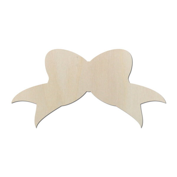 Schleife aus Holz zum Bemalen – Größe wählbar 10–60 cm, 4 mm stark