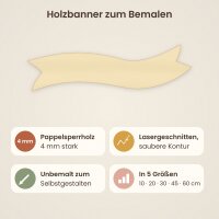 Holzbanner zum Bemalen – 60 cm, 4 mm stark