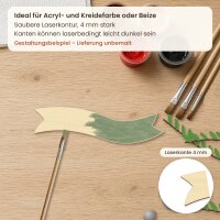 Holzbanner zum Bemalen – 60 cm, 4 mm stark