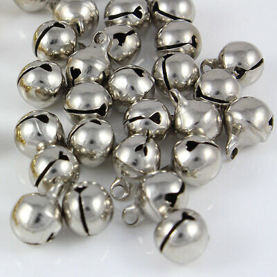 Glöckchen mit Öse 11x7 mm – 100 Stück, Metall, silberfarben