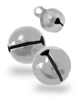 Glöckchen mit Öse 11x7 mm – 100 Stück, Metall, silberfarben