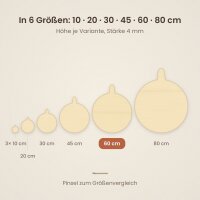 Weihnachtsbaumkugel aus Holz zum Bemalen – 60 cm, 4 mm stark