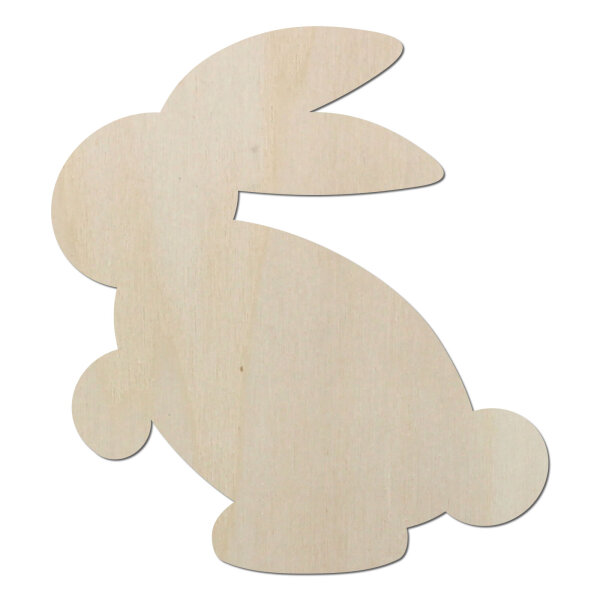 Hase aus Holz zum Bemalen – 20 cm, 4 mm stark