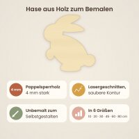 Hase aus Holz zum Bemalen – 60 cm, 4 mm stark