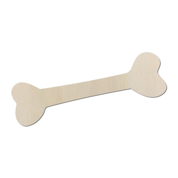 Knochen aus Holz zum Bemalen – 3er-Set, je 10 cm, 4 mm stark