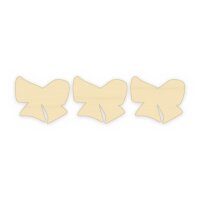 Große Schleife aus Holz zum Bemalen – 3er-Set, je 10 cm, 4 mm stark