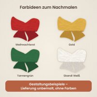 Große Schleife aus Holz zum Bemalen – 3er-Set, je 10 cm, 4 mm stark