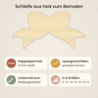 Schleife aus Holz, ideal zum selber bemalen 80cm