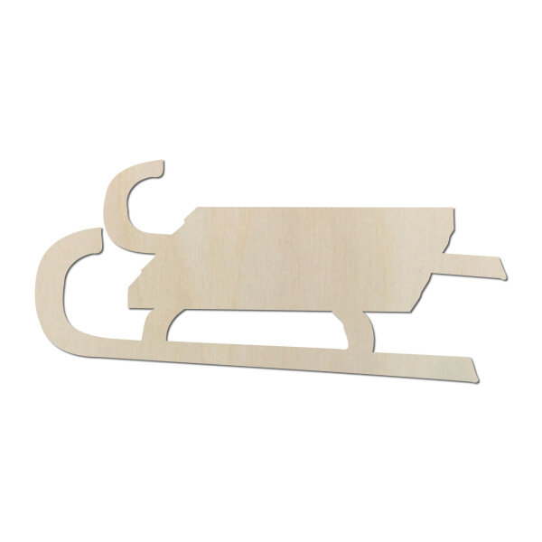 Schlitten aus Holz zum Bemalen – 3er-Set, je 10 cm, 4 mm stark