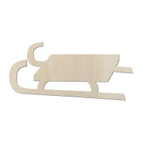 Schlitten aus Holz zum Bemalen – 3er-Set, je 10 cm,...