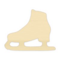 Schlittschuh aus Holz zum Bemalen – 45 cm, 4 mm stark