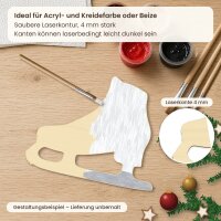 Schlittschuh aus Holz zum Bemalen – 45 cm, 4 mm stark