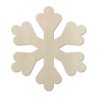 Schneeflocke aus Holz zum Bemalen – 3er-Set, je 10...