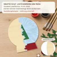 Schneekugel aus Holz zum Bemalen – 20 cm, 4 mm stark