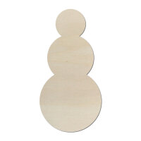 Schneemann aus Holz zum Bemalen – 30 cm, 4 mm stark