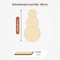Schneemann aus Holz, ideal zum selber bemalen 80cm