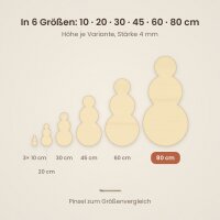 Schneemann aus Holz, ideal zum selber bemalen 80cm