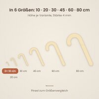 Zuckerstange aus Holz zum Bemalen – 3er-Set, je 10 cm, 4 mm stark