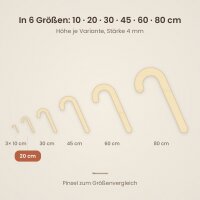 Zuckerstange aus Holz zum Bemalen – 20 cm, 4 mm stark