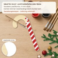 Zuckerstange aus Holz zum Bemalen – 20 cm, 4 mm stark