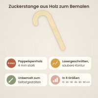 Zuckerstange aus Holz, ideal zum selber bemalen 80cm