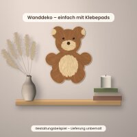 Teddybär aus Holz zum Bemalen – 3er-Set, je 10 cm, 4 mm stark