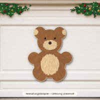 Teddybär aus Holz zum Bemalen – 3er-Set, je 10 cm, 4 mm stark